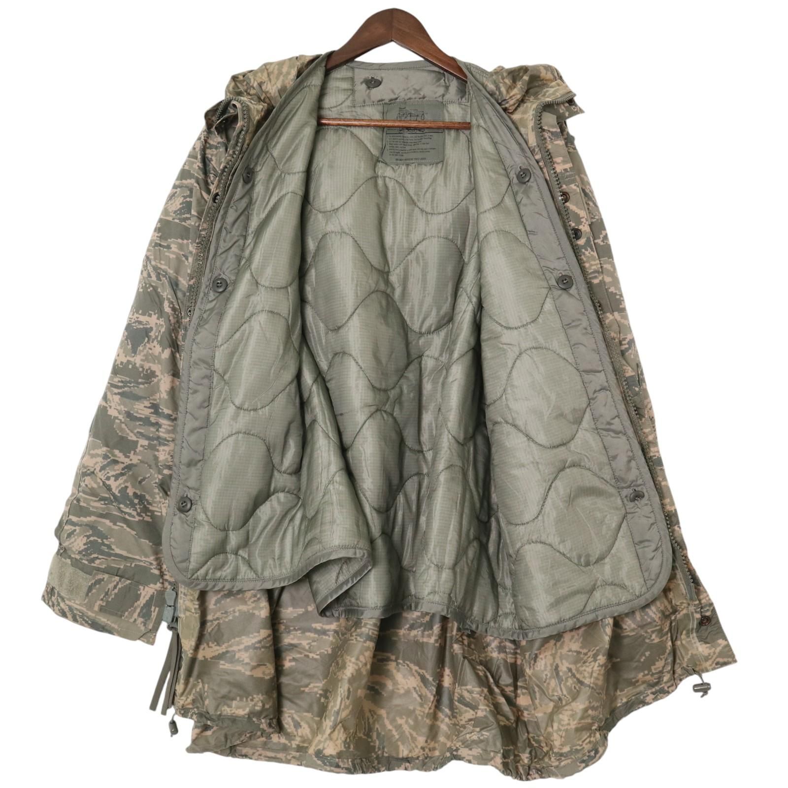 米軍実物 U.S.AIRFORCE レインパーカー ミリタリー ABUカモ (メンズ S