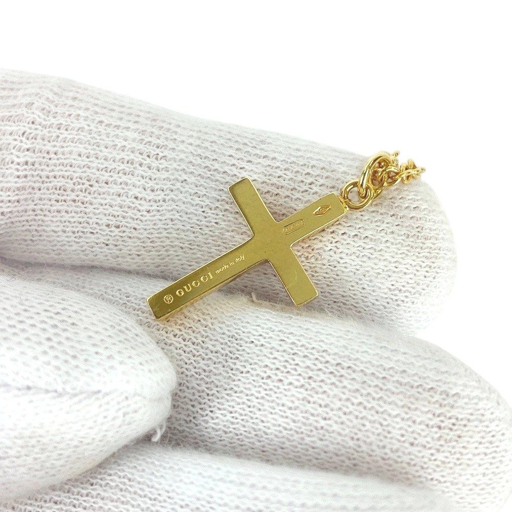 □美品□47cm□ グッチ クロス ネックレス アクセサリー