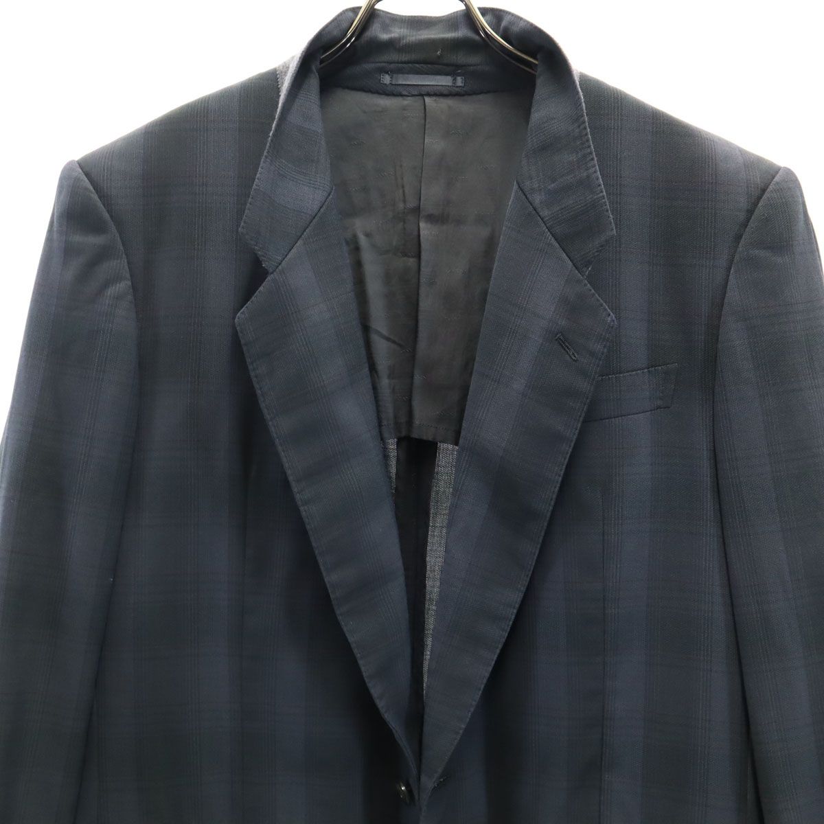 LANVIN ランバン 90s ウールブレンド オールド チェック柄 テーラード