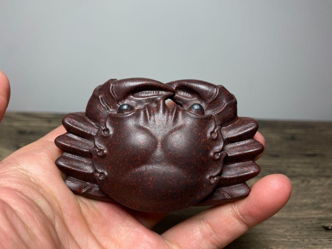 カニの置物 茶寵   茶道具  香道具  装飾品  工芸品 美術品 置物 陶磁器 カニの置物 茶寵 茶道具 香道具 装飾品 工芸品 美術品 置物 陶磁器