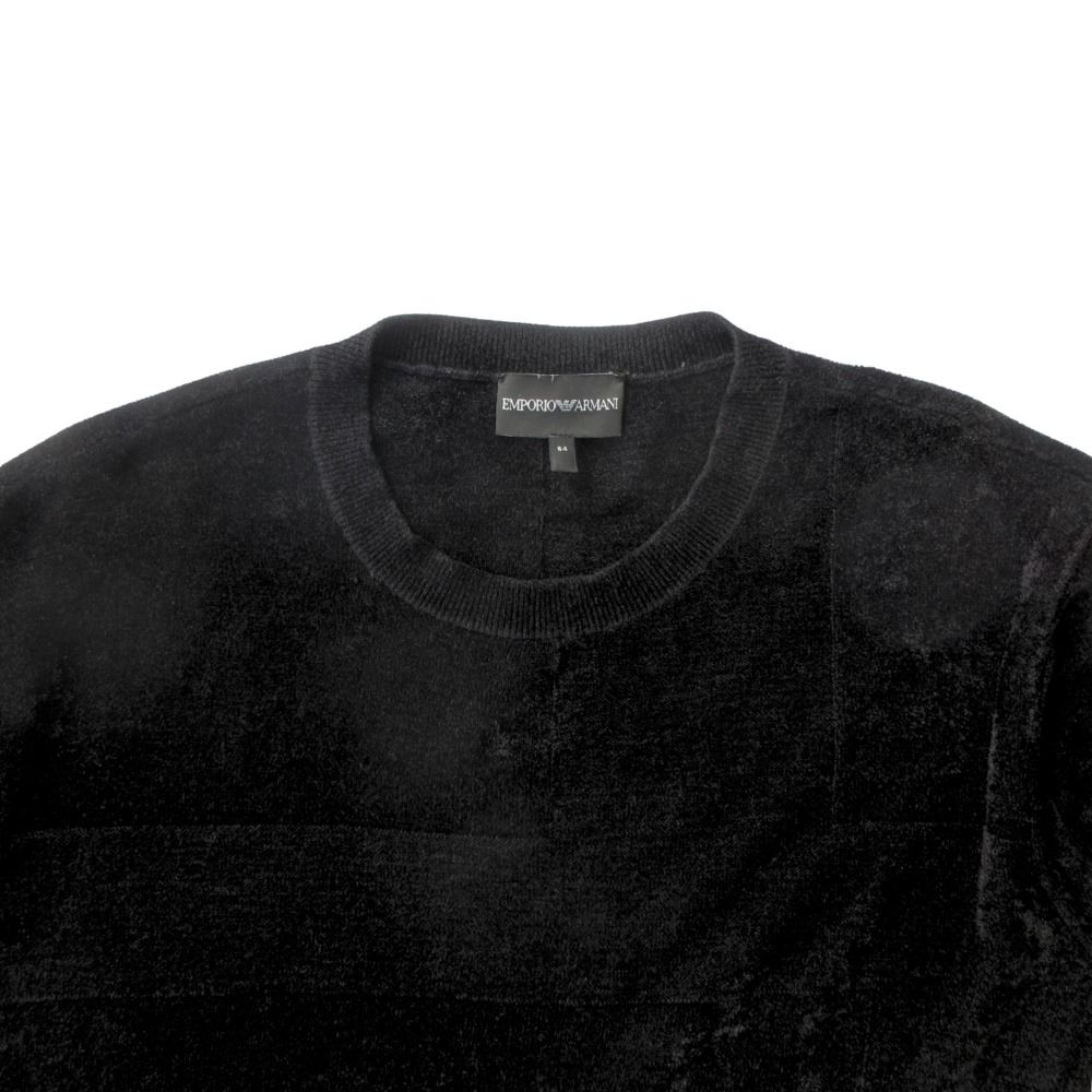USED ARMANI★エンポリオ・アルマーニ★　黒　セーター　サイズ50 EMPORIO ARMANI (エンポリオアルマーニ) レタリックロゴ ニット