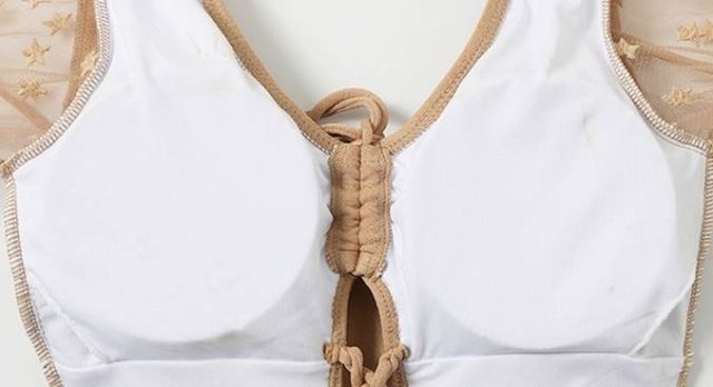 ボリューム袖 シフォン 水着 ワンピース水着 体系カバー水着