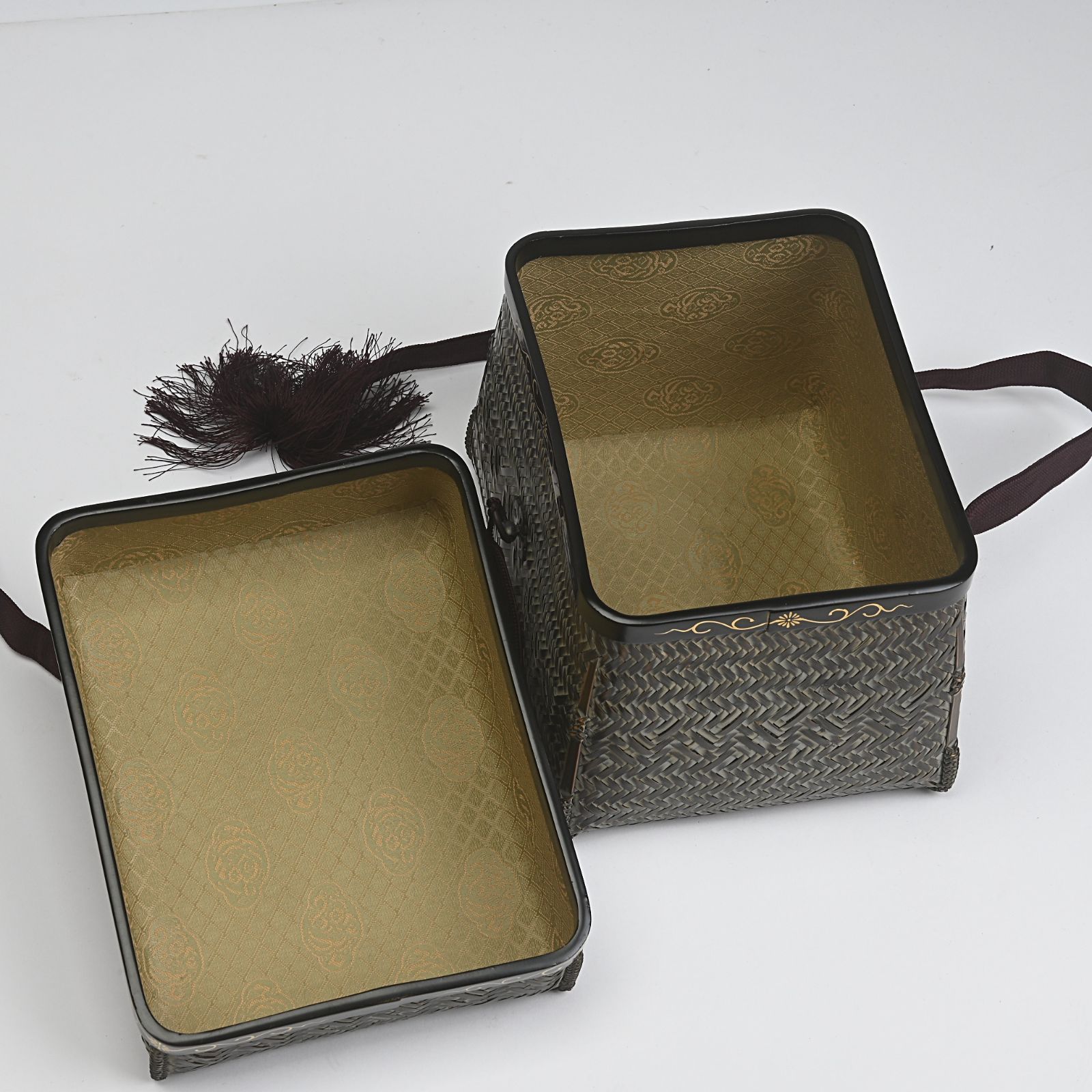 野口雨秋 造 御所籠セット 振出 茶筅筒 茶筅 茶入 茶巾箱 茶巾 茶杓 帛紗 仕覆