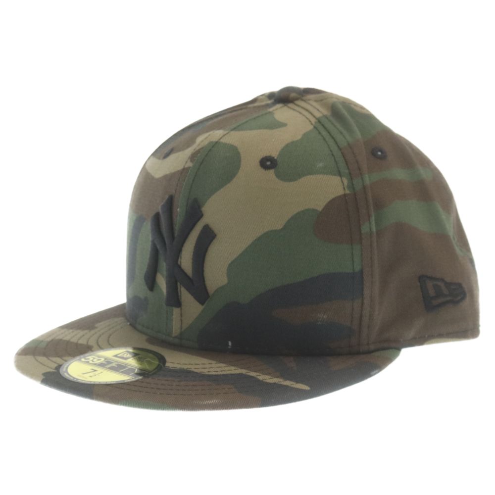 NEW ERA (ニューエラ) ニューヨーク ヤンキース ウッドランド カモ 6パネル キャップ 帽子 カーキ
