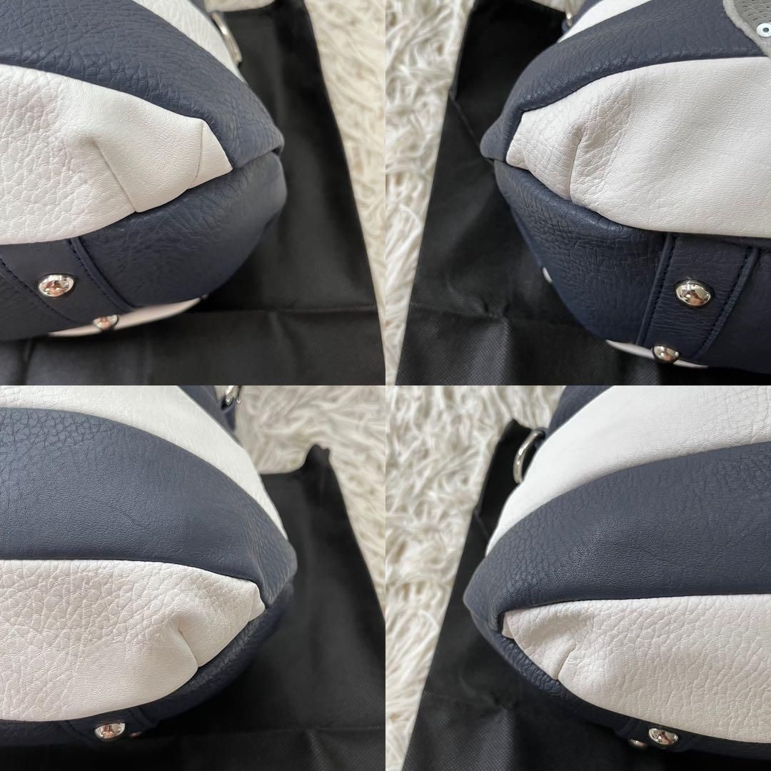 美品 MUTA ムータ 2way ショルダーバッグ ボーダー 8バッグ