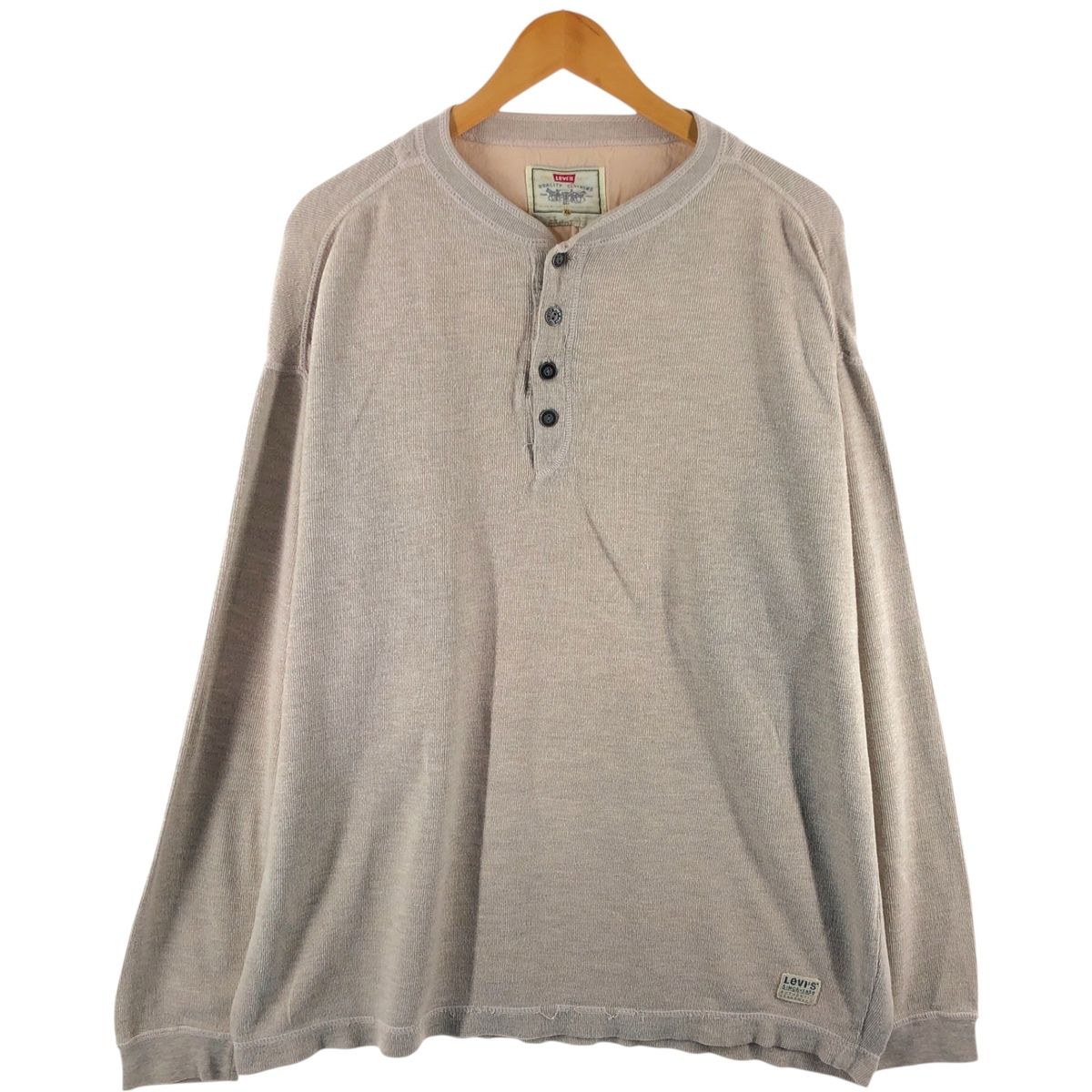 古着 リーバイス Levi's ヘンリーネック サーマルロングTシャツ メンズXL相当/eaa526413