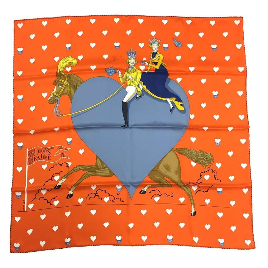 HERMES エルメス スカーフ カレ70 TEA TIME aq7052 - メルカリ