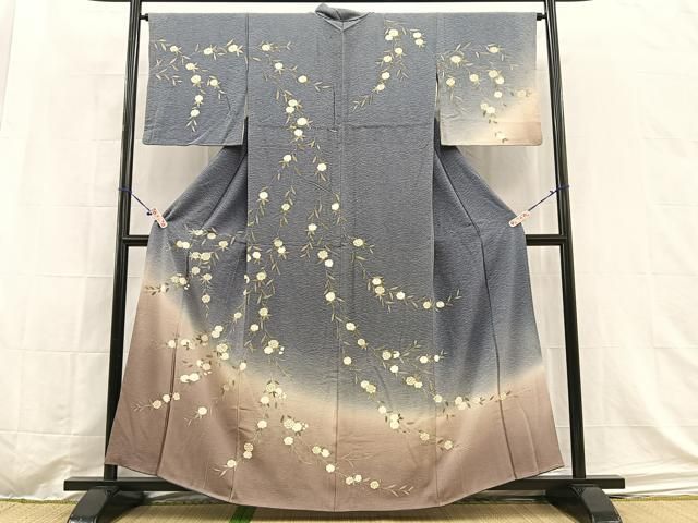平和屋着物□訪問着 枝花文 暈し染め 金彩 正絹 逸品 BAAS4801wb