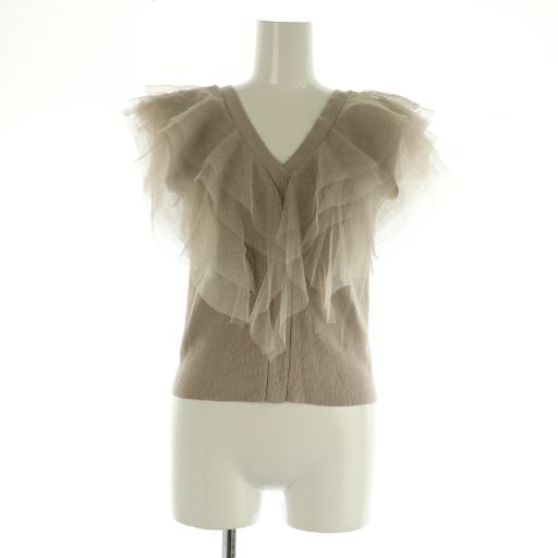 ココディール COCO DEAL 23SS チュールフリルバックシャンニット