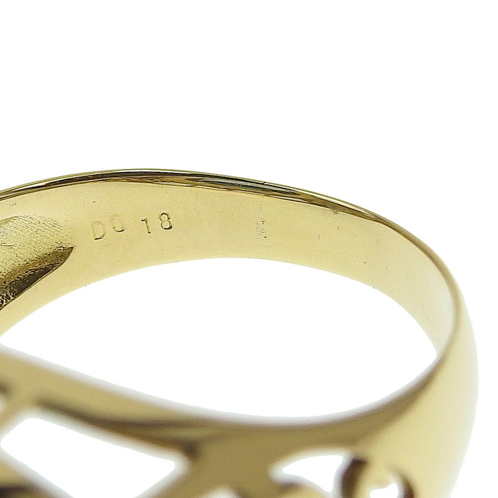 本物保証】 鑑付 新品同様 リング 指輪 約6.5g K18YG 天然トパーズ  