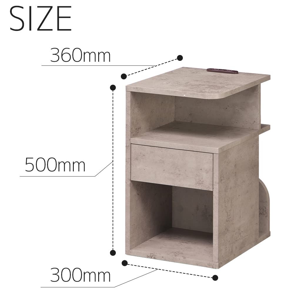 ベッド横 背面収納付