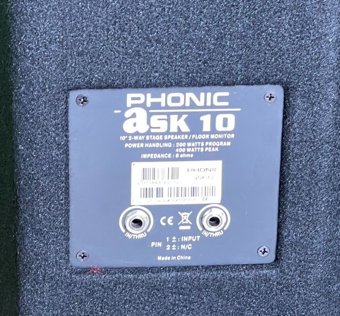 【２台セット】Phonic ask10 Speaker フォニック スピーカー　100W/8Ω 最大入力：400W■A-3022