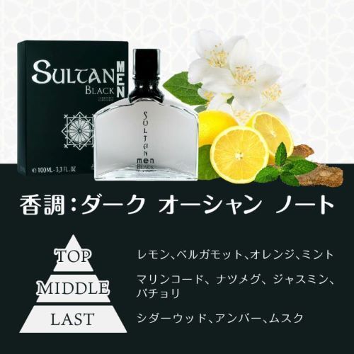 ジャンヌアルテス スルタン メン ブラック オードトワレ EDT SP 100ml 