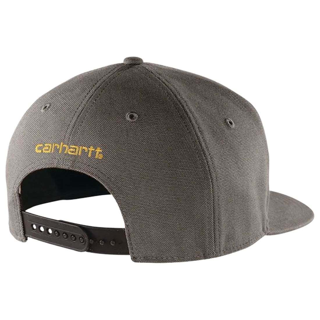 Carhartt(カーハート)キャップ 帽子 無地 シンプル 6パネル フラット ロゴ ダック生地 スナップバック メンズ レディース Firm Duck Flat Brim Cap 106665