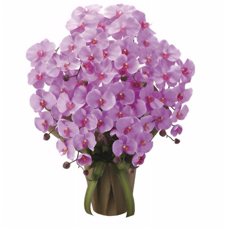 光触媒 人工観葉植物 フェイクグリーン エレガント胡蝶蘭7本立LAV@@