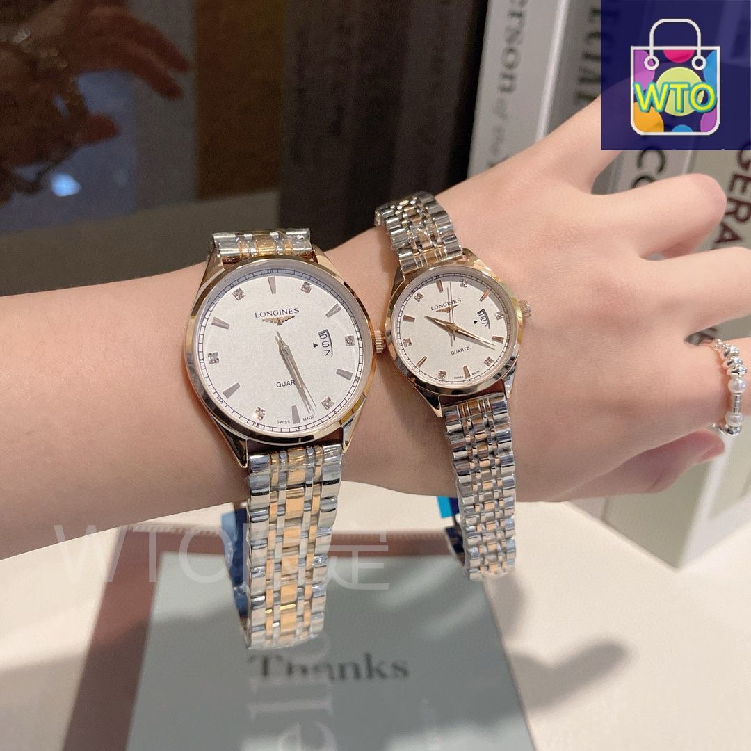 今日特価】Longines ロンジン カップル用クォーツ腕時計-WTO輸入