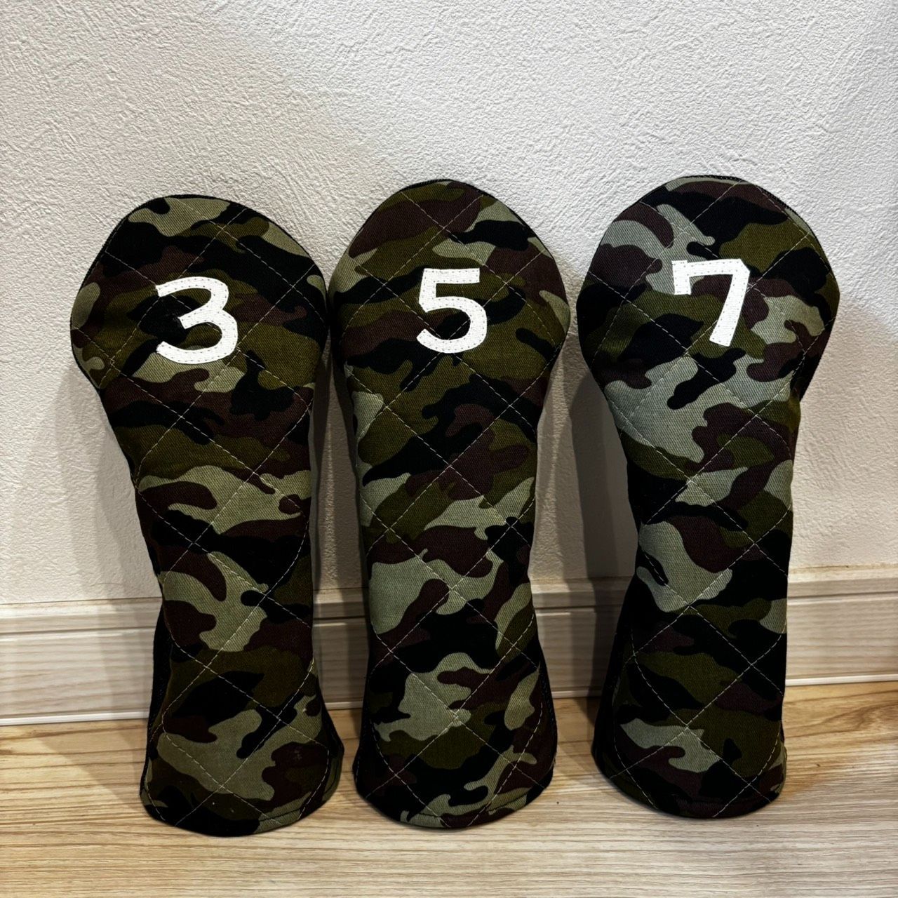 ゴルフヘッドカバーハンドメイドウッド用 ゴルフヘッドカバー フェアウェイウッド用4点セット ハンドメイド