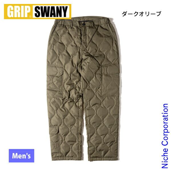 グリップスワニー TAIONx GRIP SWANY ダウン カーゴパンツ TAION-GPS-PT01 DOV ダークオリーブ M
