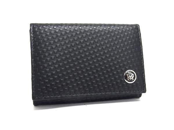 dunhill ダンヒル マイクロディーエイト レザー カードケース カード入れ 名刺入れ メンズ ブラック系 FR4289