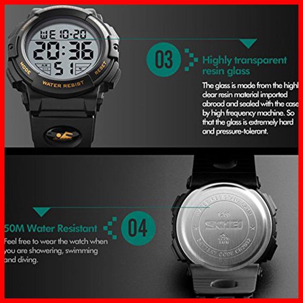 在庫処分】メンズ 防水腕時計 led watch スポーツウォッチ アラーム Timever（タイムエバー）デジタル腕時計 ストップウォッチ機能付き  防水時計 文字が大きくて見やすい 日本語説明書付き - メルカリ