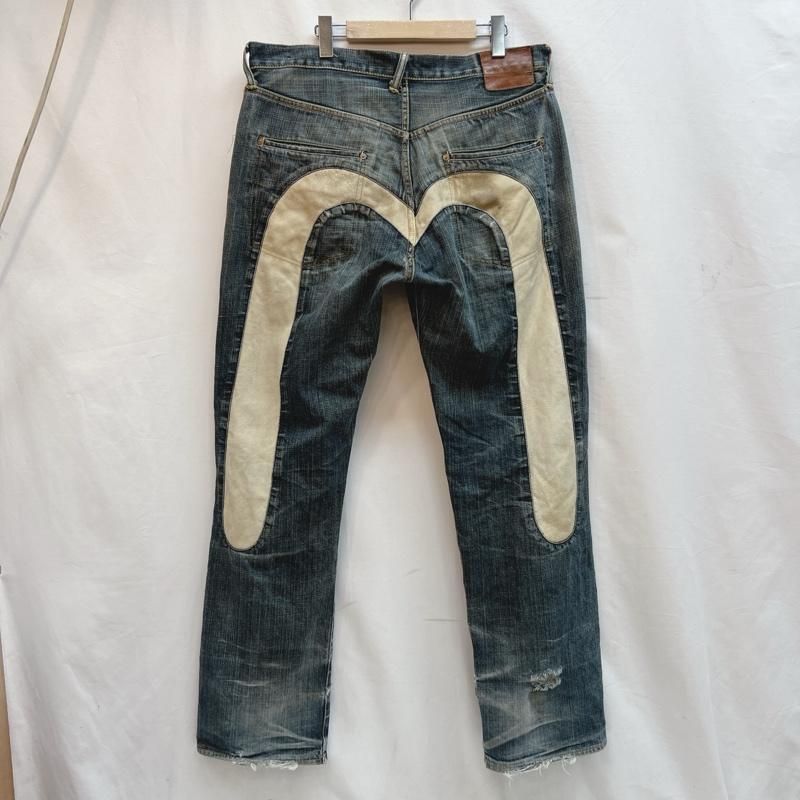 EVISU エヴィス パンツ デニム、ジーンズ 型押し クロコ レザー EVISU エヴィス パンツ デニム、ジーンズ 型押し クロコ レザー