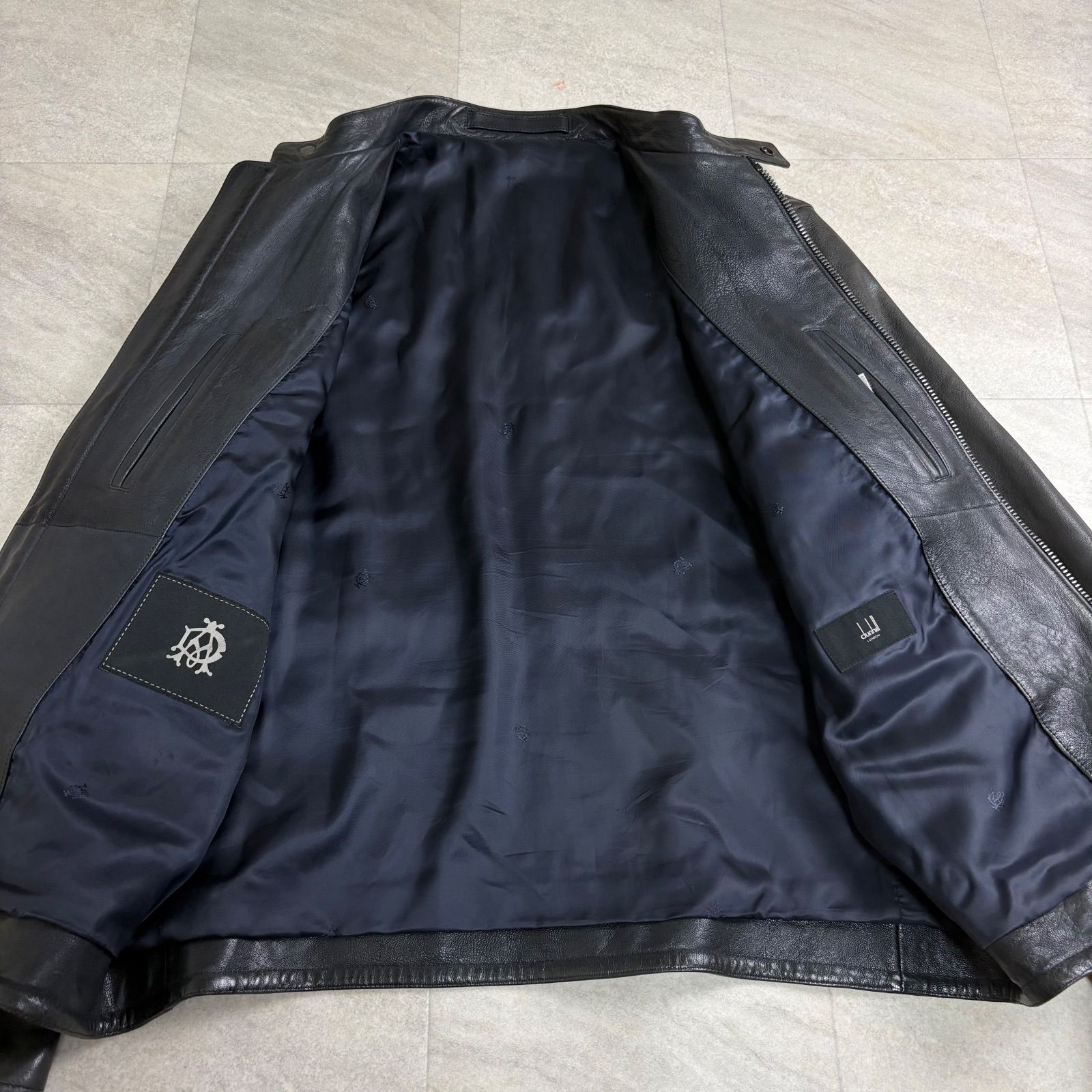 ダンヒル Dunhill ジャケット レザージャケット シングルライダース ラム KANDAIZUMI_COM