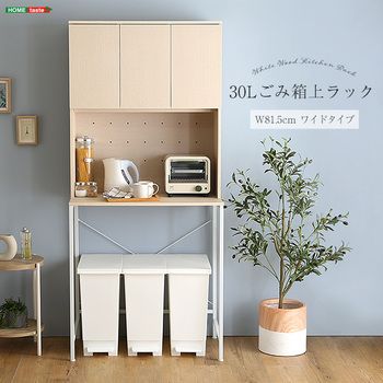 さわやかな30Lごみ箱上ラックワイドタイプ