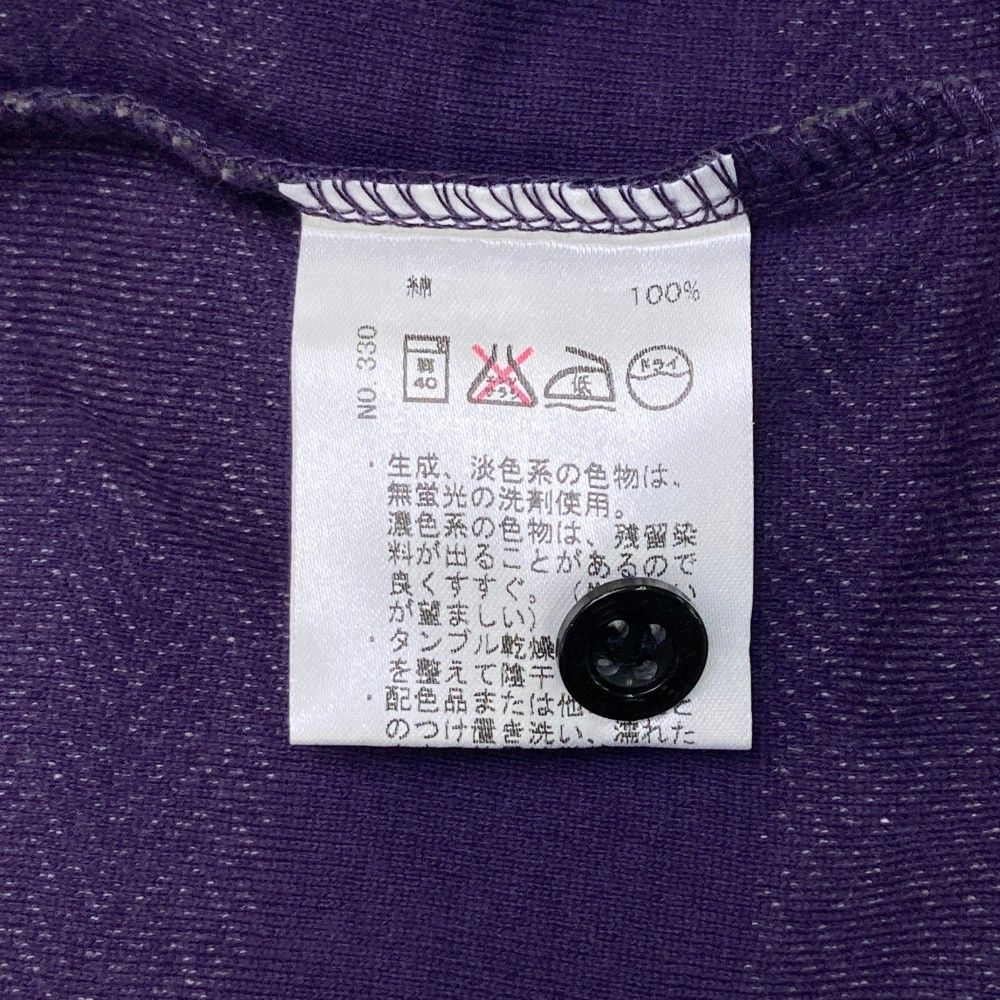 サイズ：LL ROSASEN ロサーセン  長袖ポロシャツ ワッペン ヘリンボーン ボーダー柄 パープル系 [240101425320] ゴルフウェア メンズ ストスト サイズ：LL ROSASEN ロサーセン 長袖ポロシャツ ワッペン