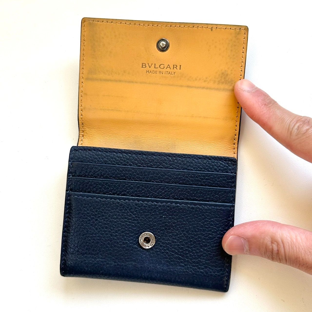 ブルガリ BVLGARI コインケース カードケース ネイビー - メルカリ