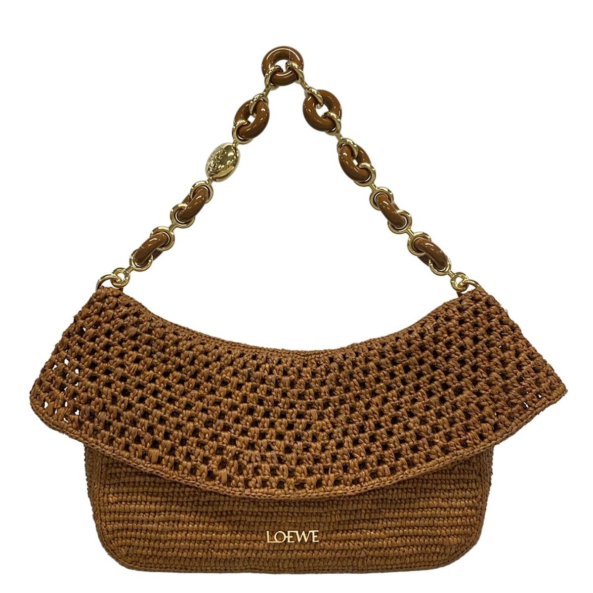 LOEWE ロエベ ショルダーバッグ オラバッグ ミディアム AP22P22X02 ブラウン レザー