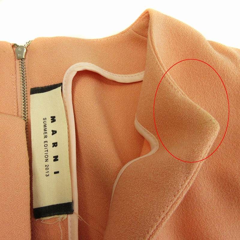 マルニ MARNI ワンピース ひざ丈 半袖 スキッパー ピンク □GY45
