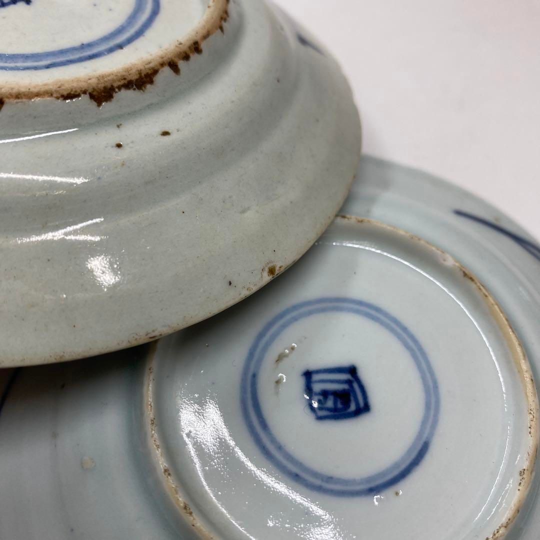 中国清朝時代 新渡青花皿6枚 木箱付 直径11.3㎝ 東Y6-1218④ - メルカリ