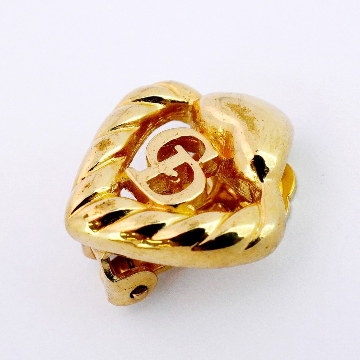 5jmb0328 クリスチャンディオール イヤリング CDロゴ ハートモチーフ GPメッキ ゴールド レディース FORTGASGNV_COM_BR