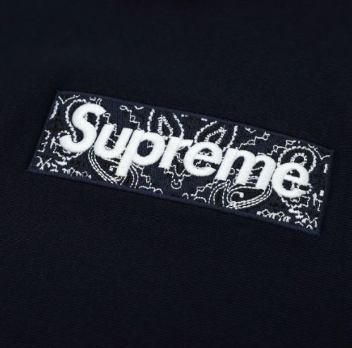 Supreme 19 fw Bandanaカシューナッツ刺繍Box連帽パーカー - メルカリ