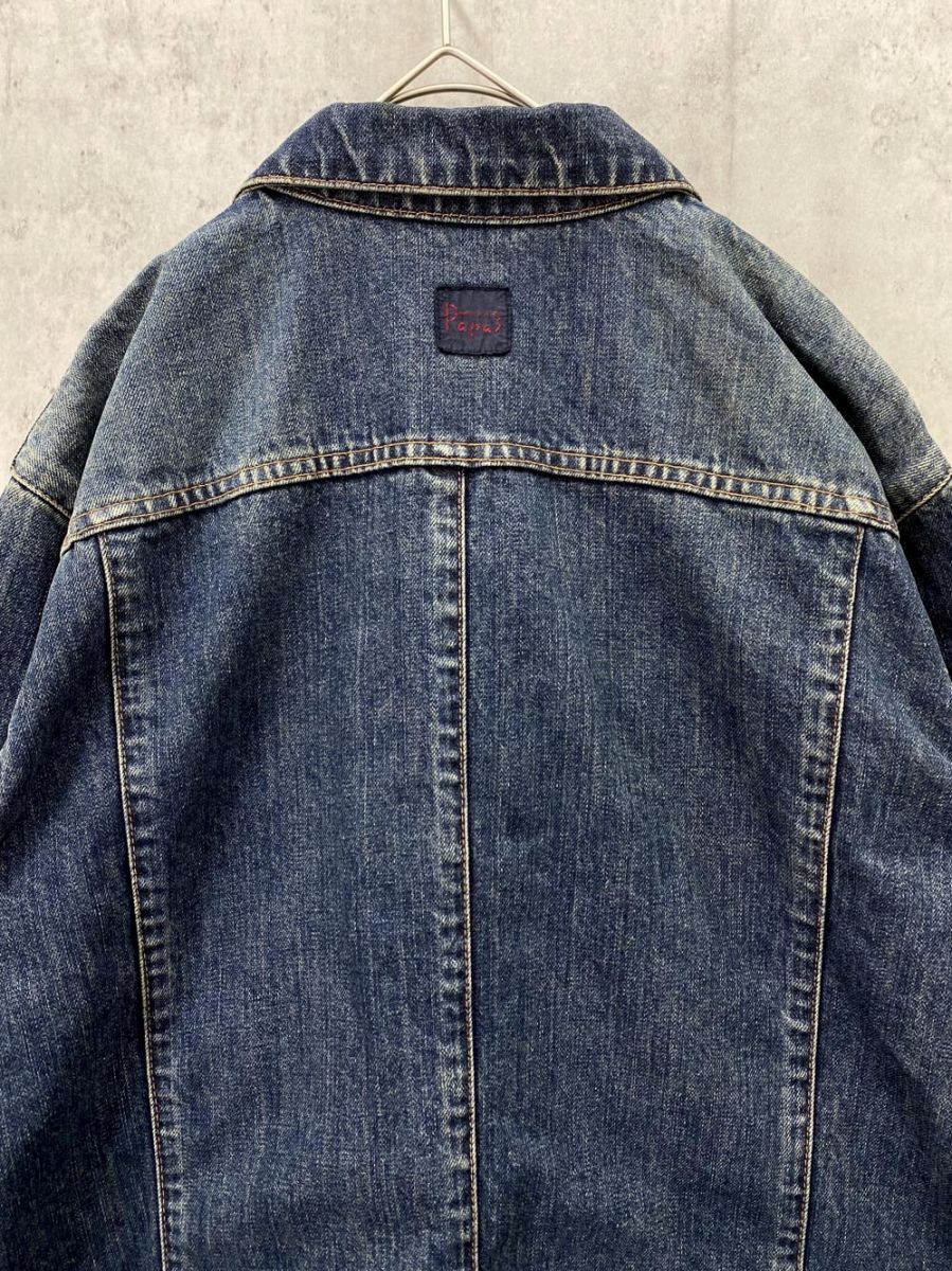 Papas パパス Gジャン 荒牧太郎 デニム ジャケット sizeM/濃紺