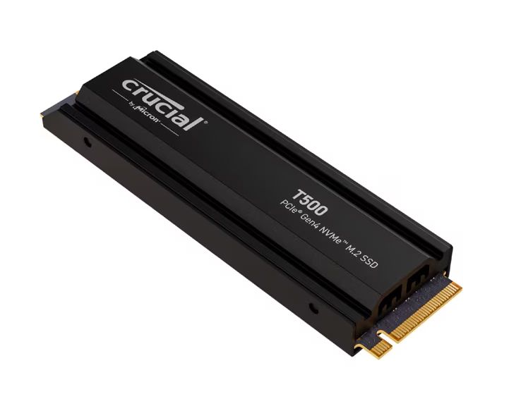 crucial クルーシャル 内蔵SSD Crucial T500シリーズ 2TB M.2 2280 PCIe Gen.4x4 NVMe ヒートシンク付きモデル CT2000T500SSD5JP