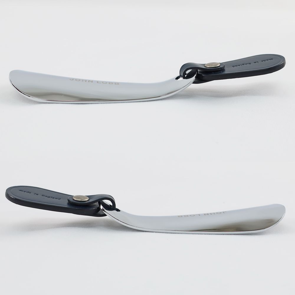 【2025新型】【天白】【JOHN LOBB】ジョンロブ 靴ベラ Travel shoehorn トラベルシューホーン 靴べら ネイビー カーフレザー シューケア 小物 その他 靴用品【中古】 ヘビーデューティー