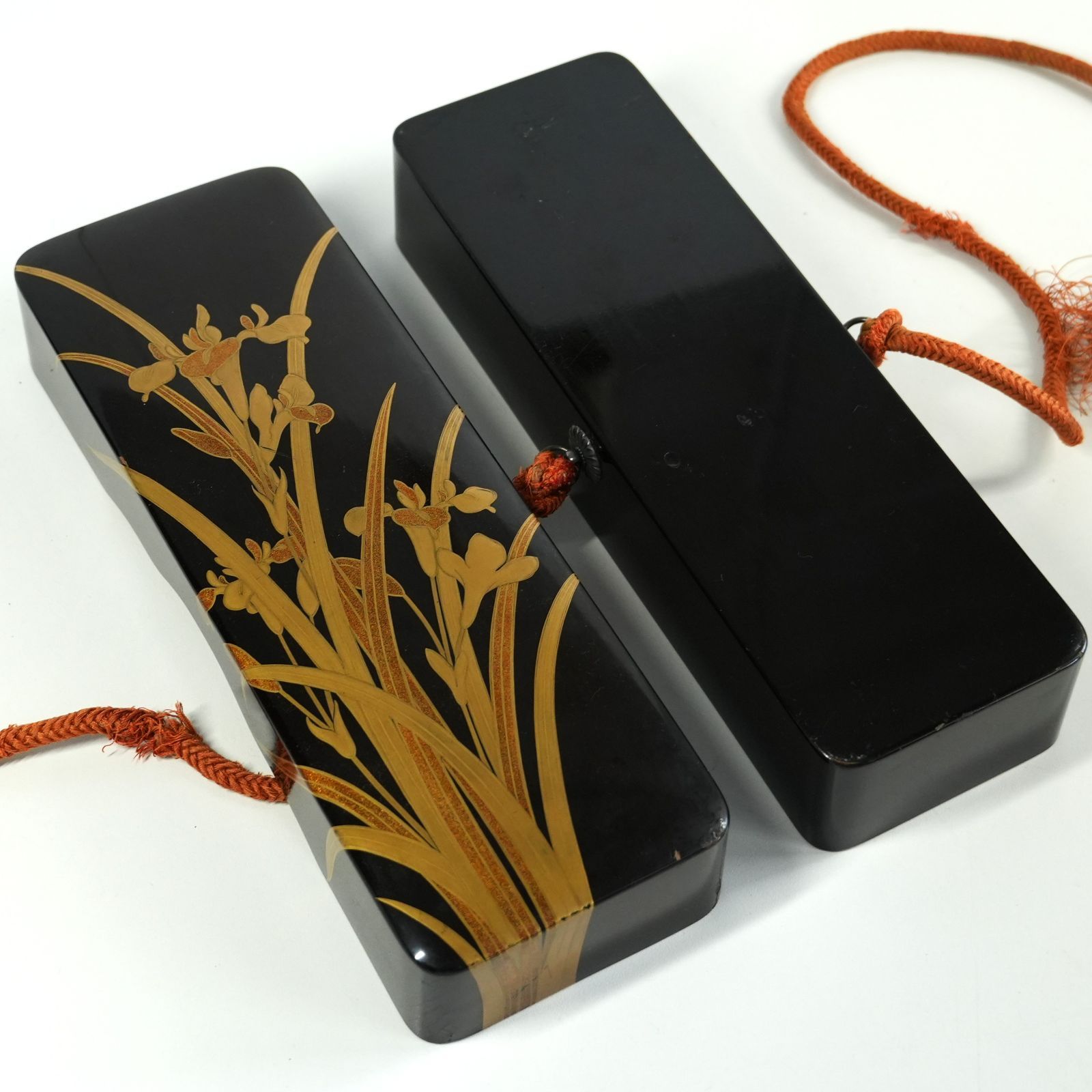 IM 文箱 金蒔絵 蒔絵 漆器 ハナショウブ 梨地 江戸時代 現状品