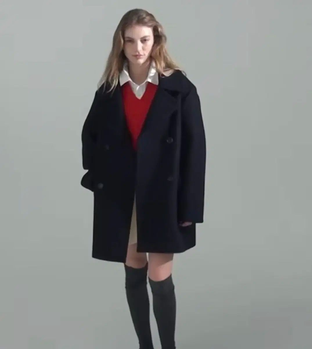 The Barnnet(ザ・バーネット) San Pablo Pea Coat Wool pea coat blue