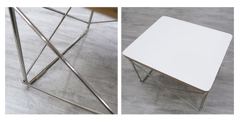 イームズ LTRテーブル ローテーブル LTRT Eames 机 白/銀ベース イームズ ワイヤーベース ローテーブル Eames Wire Base Low