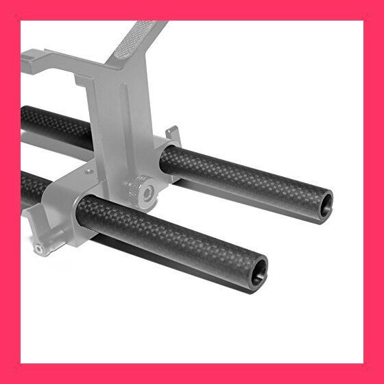 スタッフおすすめ！】NICEYRIG カメラ15mmカーボンロッド 8インチ（2個