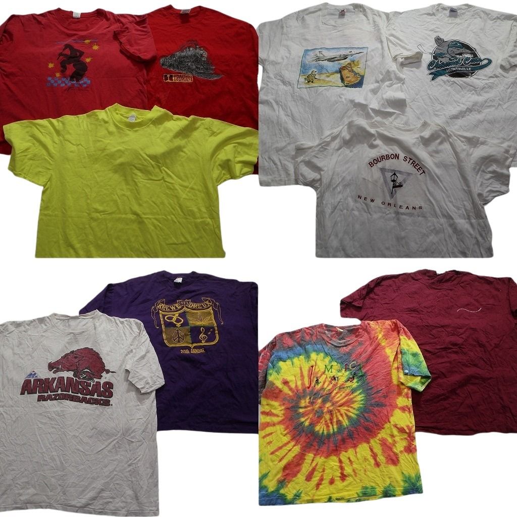 古着卸 ～90s シングル 半袖Tシャツ 10枚セット メンズ 2XL |3XL フルーツオブザルーム ヘインズ 古着 NA2861
