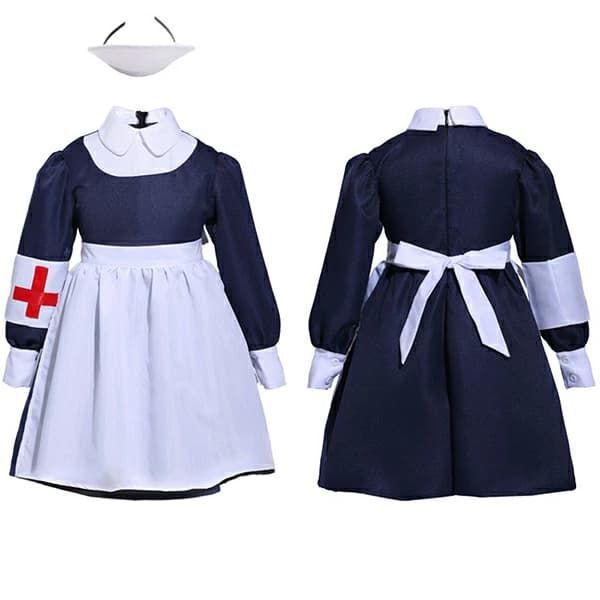 子供 ハロウィン衣装 看護婦 看護師 ナース服 コスプレ 子供服 即購入OK 女の子 4点セットクラシカルナース コスチューム 看護士 制服 ...