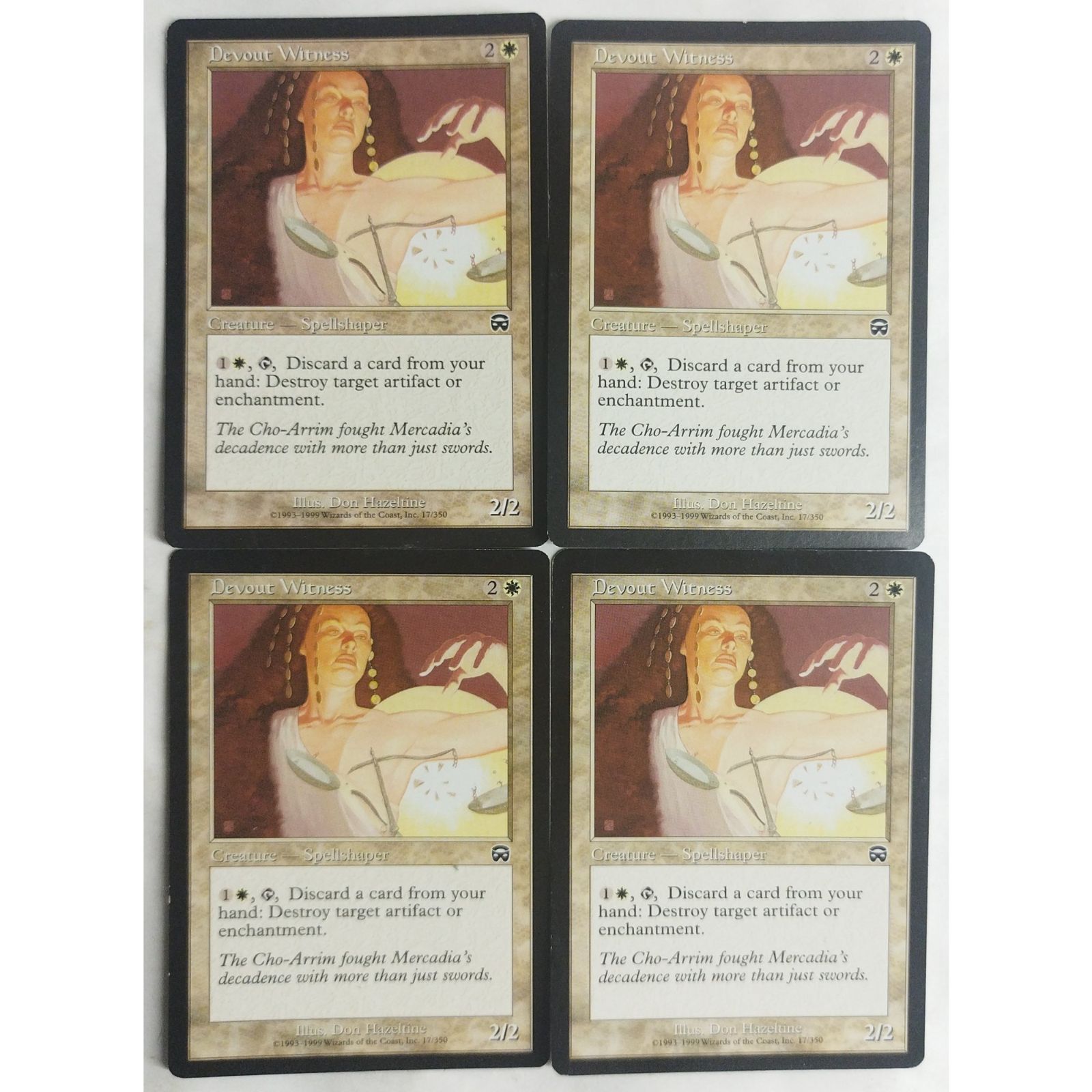 専用出品 Devout Witness 17/350 マジック ザ ギャザリング 英語版 4枚