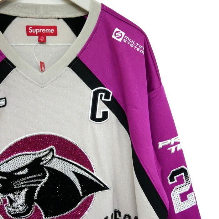 Supreme 国内正規 25SS Rhinestone Hockey Jersey ライン