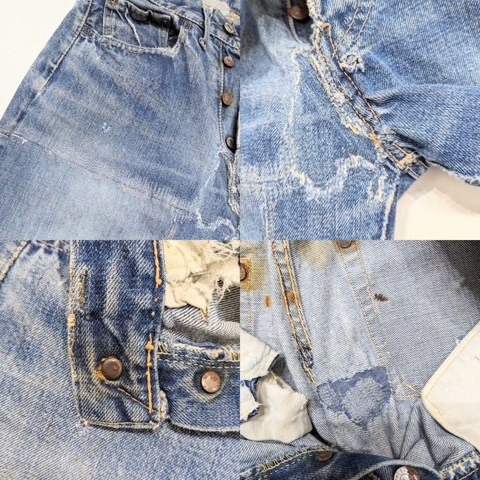 levis リーバイス　ジーンズ　501xx 50s 60s オフセット　希少 Levi's リーバイス 50S 501XX 紙パッチ ギャラ入り 鉄リベット