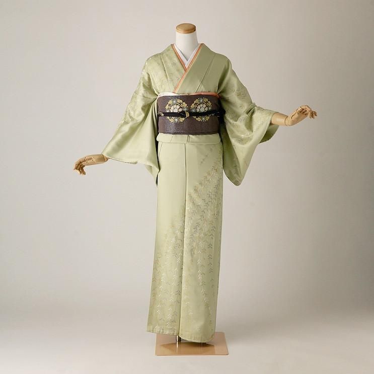買取り実績  振袖 着物セット 振袖 gr-033（レンタル】 緑 身長148-163cm 着物・浴衣