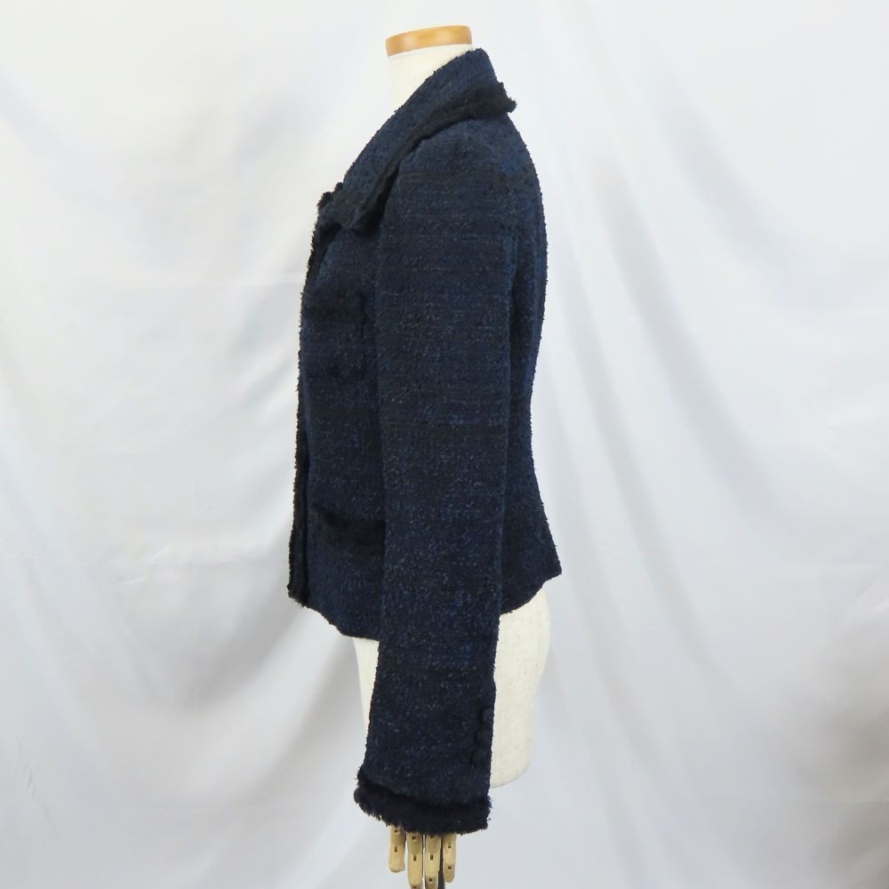 中古】 テーラードジャケット MALHIA ツイード 40 ポリエステル