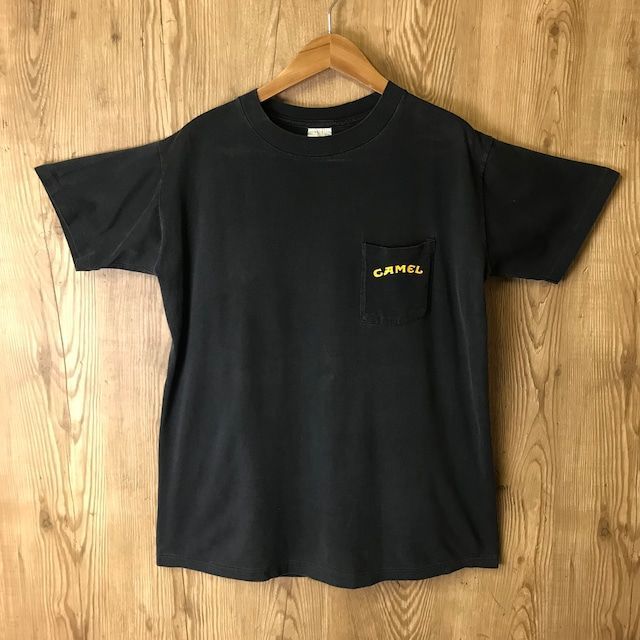 USA製 90s VINTAGE オフィシャルタグ CAMEL 企業物 半袖 ポケット Tシャツ サイズ メンズ XL シングルステッチ 90年代 キャメル タバコ 古着 s24071002