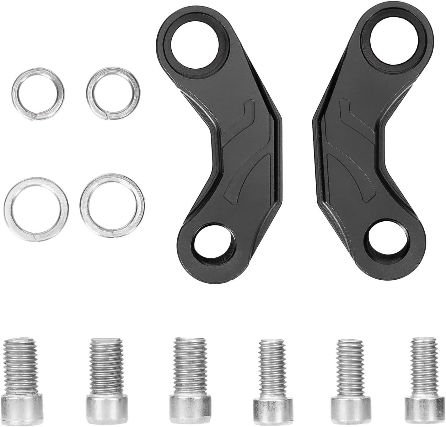 KEMIMOTO バイクミラー オフセットホルダー 10MM正ネジ 10MM逆ネジ